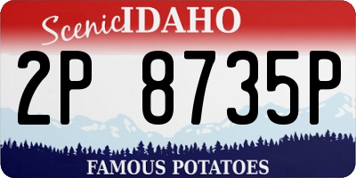 ID license plate 2P8735P