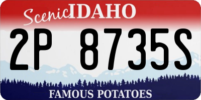 ID license plate 2P8735S
