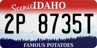 ID license plate 2P8735T