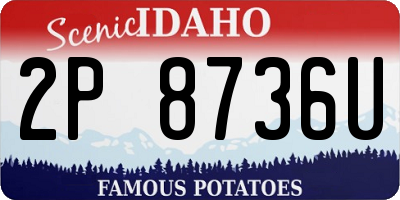 ID license plate 2P8736U