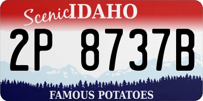 ID license plate 2P8737B