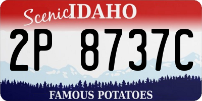 ID license plate 2P8737C