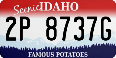 ID license plate 2P8737G