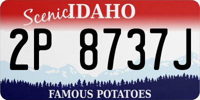 ID license plate 2P8737J