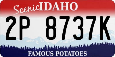 ID license plate 2P8737K