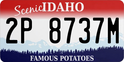 ID license plate 2P8737M