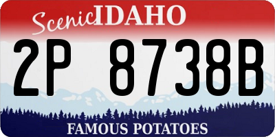 ID license plate 2P8738B