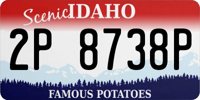 ID license plate 2P8738P