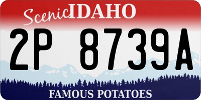 ID license plate 2P8739A