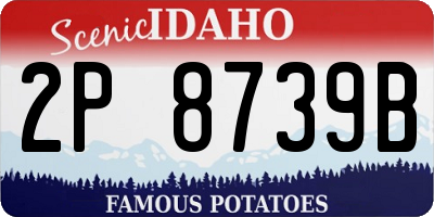 ID license plate 2P8739B