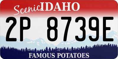 ID license plate 2P8739E