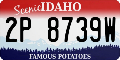 ID license plate 2P8739W
