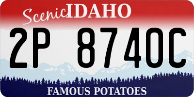 ID license plate 2P8740C