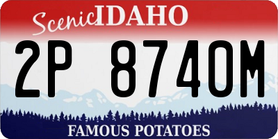ID license plate 2P8740M