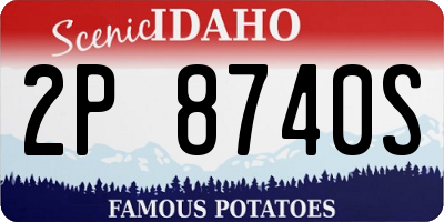 ID license plate 2P8740S