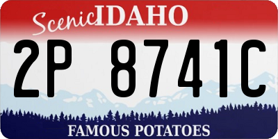 ID license plate 2P8741C
