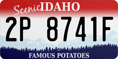 ID license plate 2P8741F