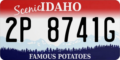 ID license plate 2P8741G