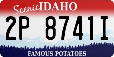 ID license plate 2P8741I