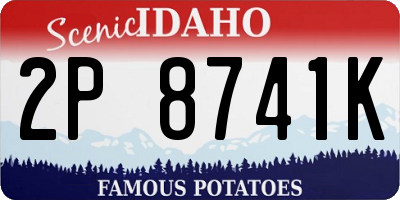ID license plate 2P8741K