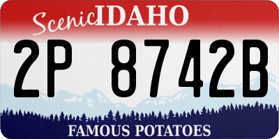 ID license plate 2P8742B