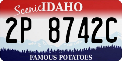 ID license plate 2P8742C