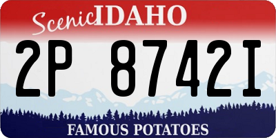 ID license plate 2P8742I