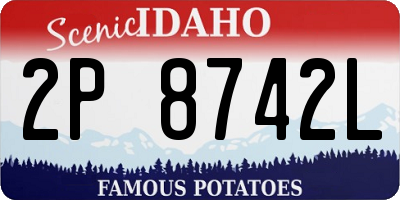 ID license plate 2P8742L