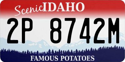 ID license plate 2P8742M