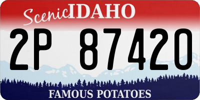 ID license plate 2P8742O