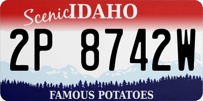 ID license plate 2P8742W