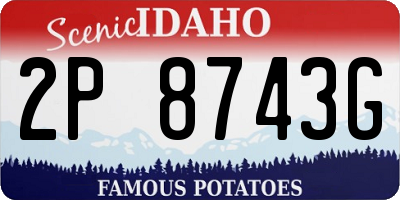 ID license plate 2P8743G