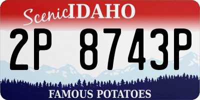 ID license plate 2P8743P