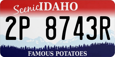 ID license plate 2P8743R