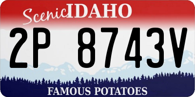 ID license plate 2P8743V