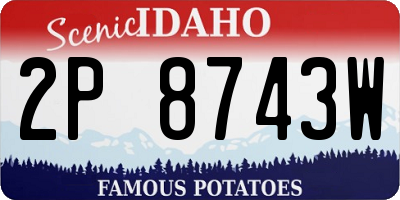 ID license plate 2P8743W