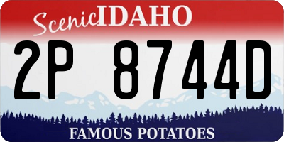 ID license plate 2P8744D