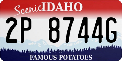 ID license plate 2P8744G