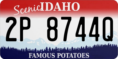 ID license plate 2P8744Q