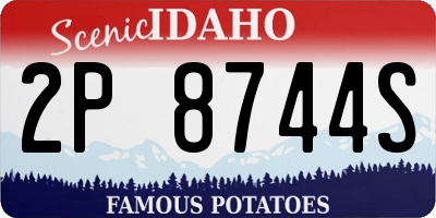 ID license plate 2P8744S