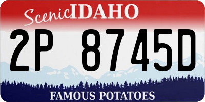 ID license plate 2P8745D