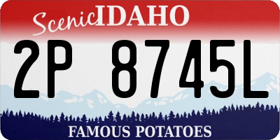 ID license plate 2P8745L