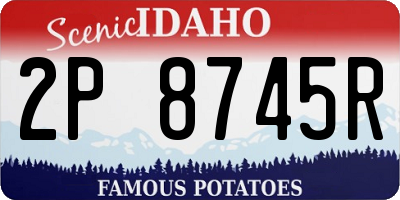 ID license plate 2P8745R