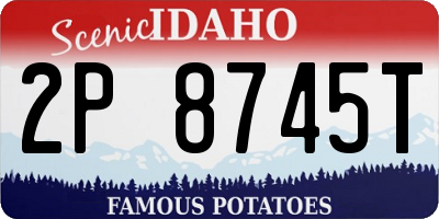 ID license plate 2P8745T