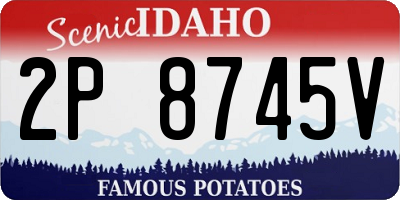 ID license plate 2P8745V