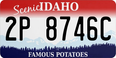 ID license plate 2P8746C