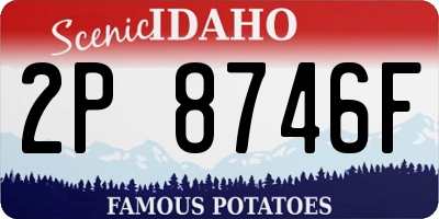 ID license plate 2P8746F