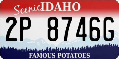 ID license plate 2P8746G