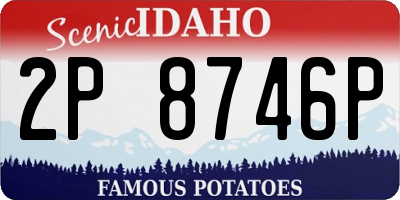 ID license plate 2P8746P