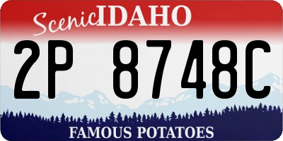 ID license plate 2P8748C